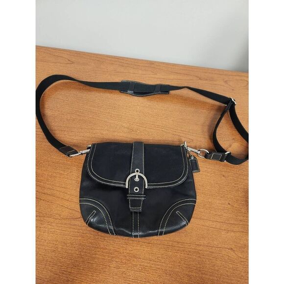 COACH Vintage Soho Soft Black Leather Crossbody bag (PF) - Picture 1 of 9
